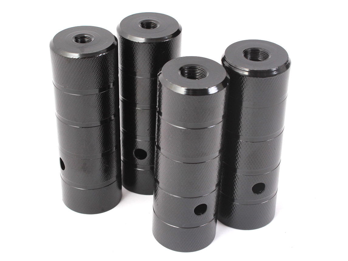 BMX Peg-Set KHE BLACK STEEL 2 Paar 10mm (3/8")